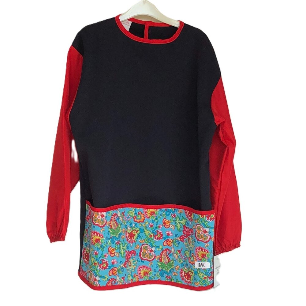 NWT Kid Long Sleeve Craft Smock Apron w/3 Pockets Made in Quebec by Creation MK